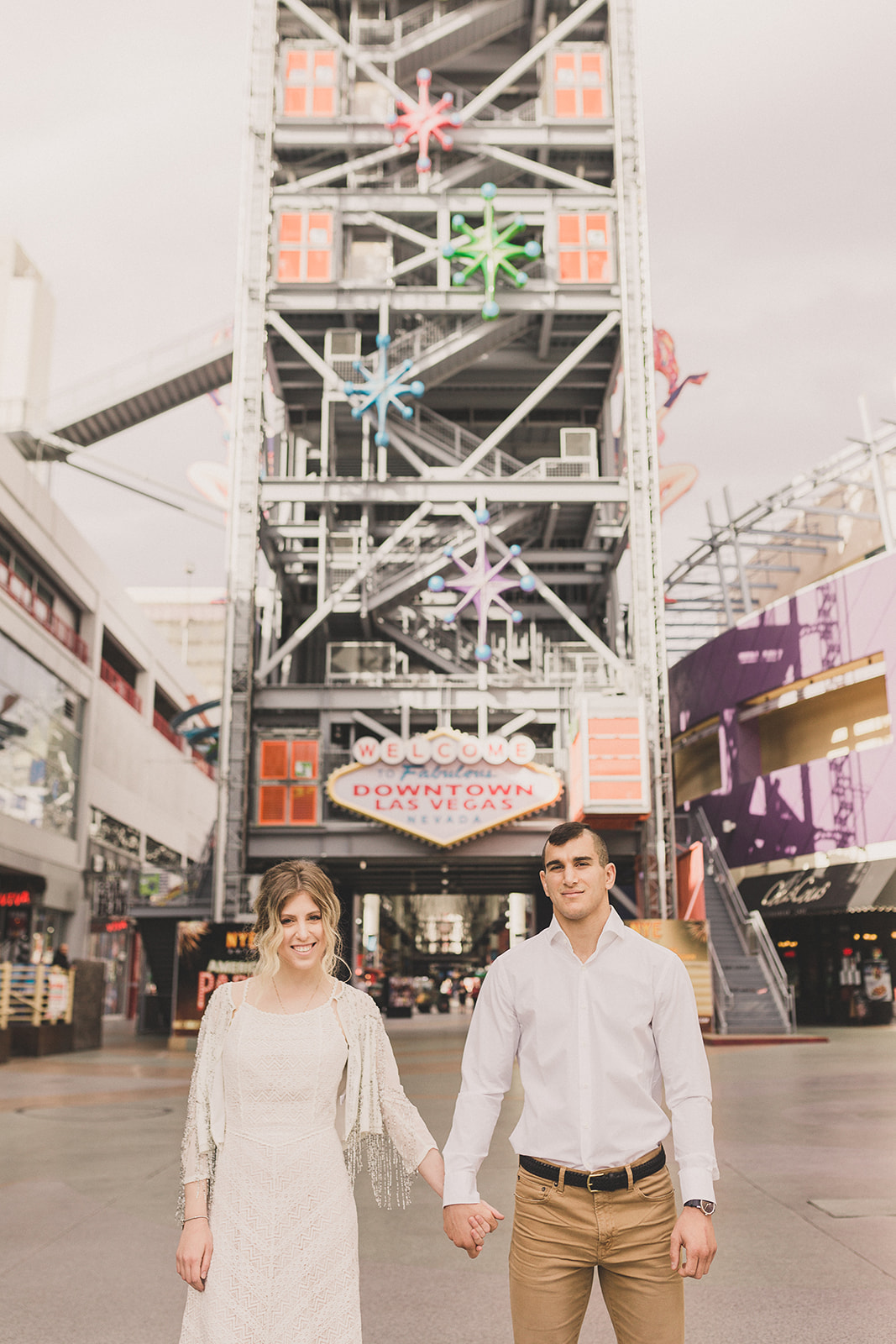downtown Las Vegas engagement session photographed by Taylor Made Photography